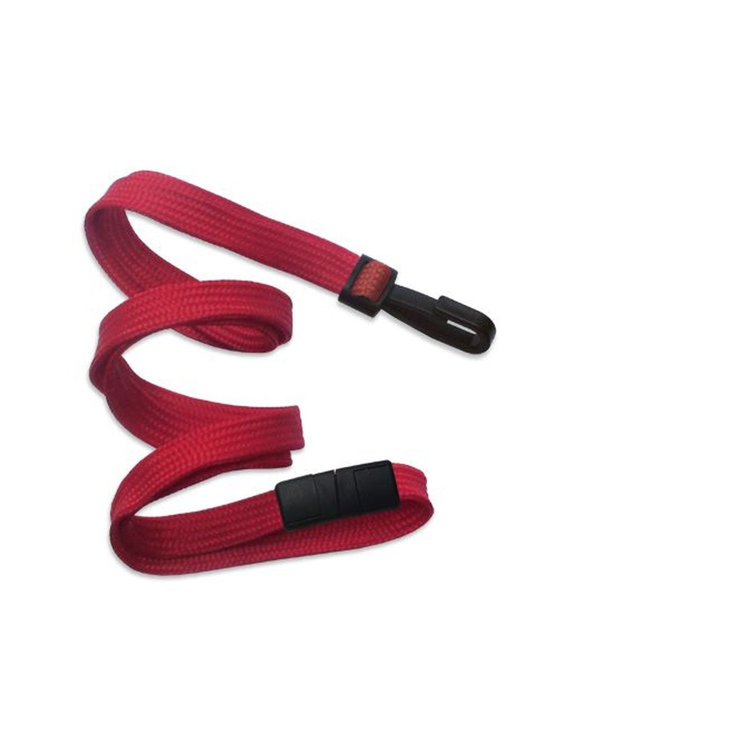 Metal Free Breakaway Lanyard with Narrow Plastic Hook (2137-4110) - Red