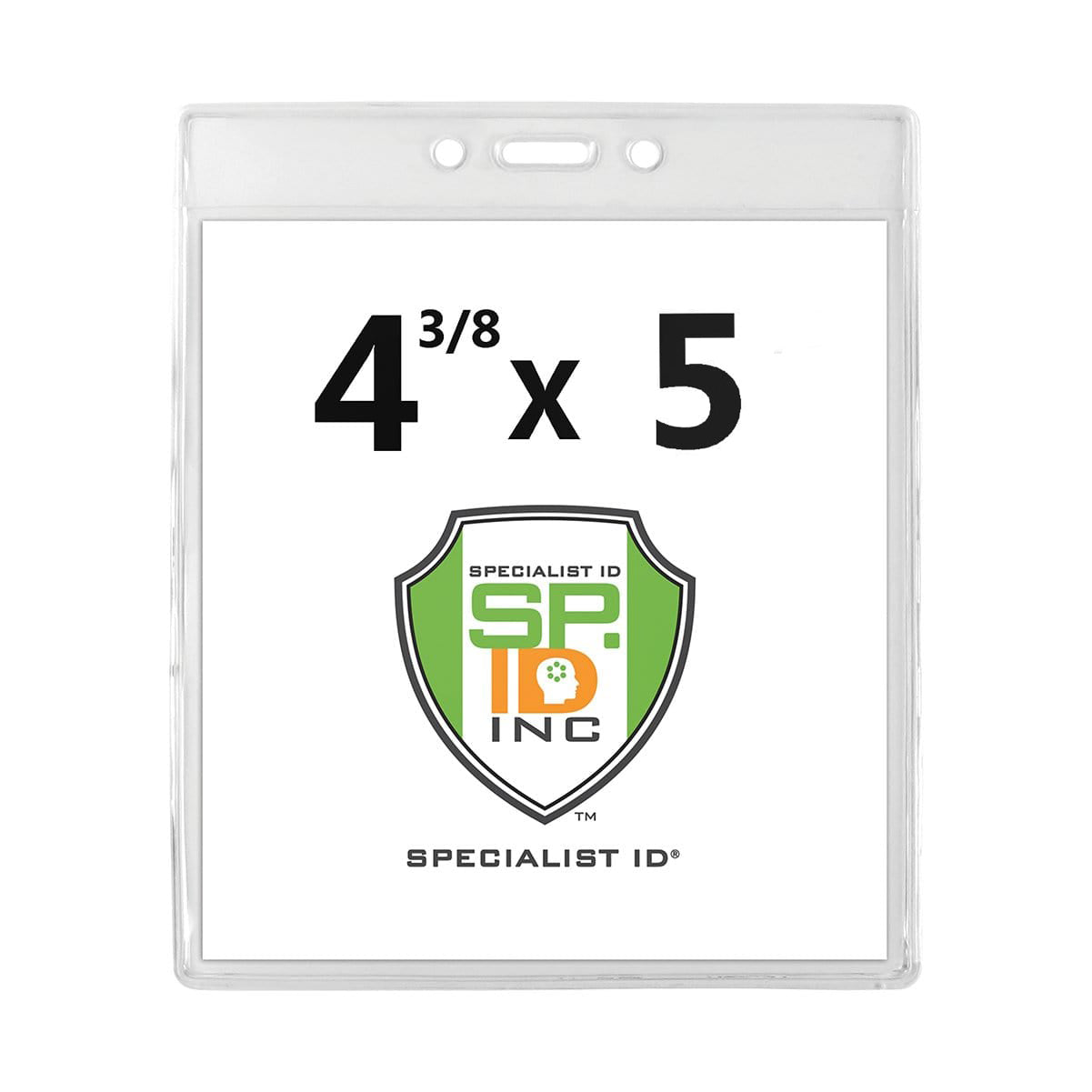 4 3/8 x 5" Clear Vertical Large Event Badge Holder (P/N 306-4755)