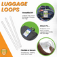 Clear Plastic Luggage Loop Straps 6 Inch - Durable Worm Loops (2410-2000)