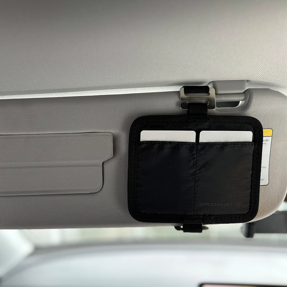 2 Pocket Visor Card holder Displayed on Visor