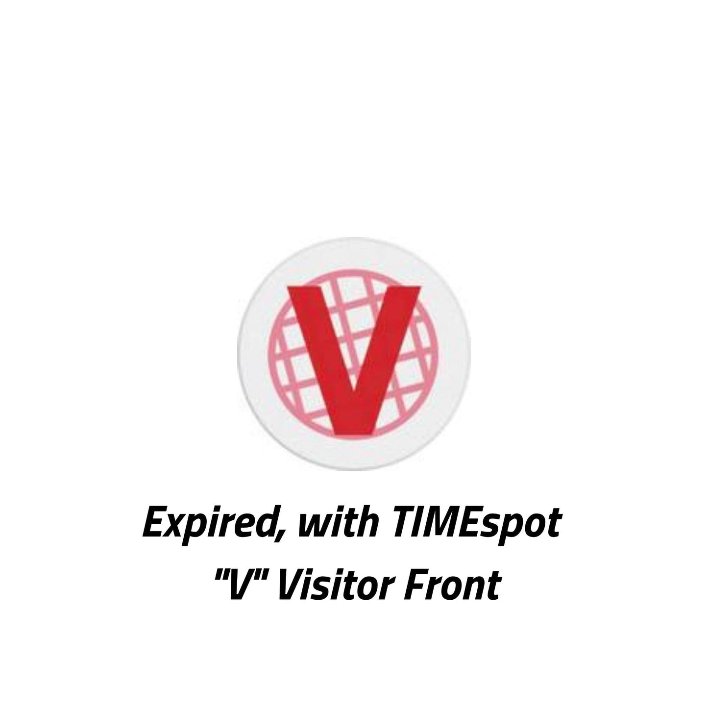 TEMPbadge T6059A Expiring Spot Backer for ID Badges, expired state