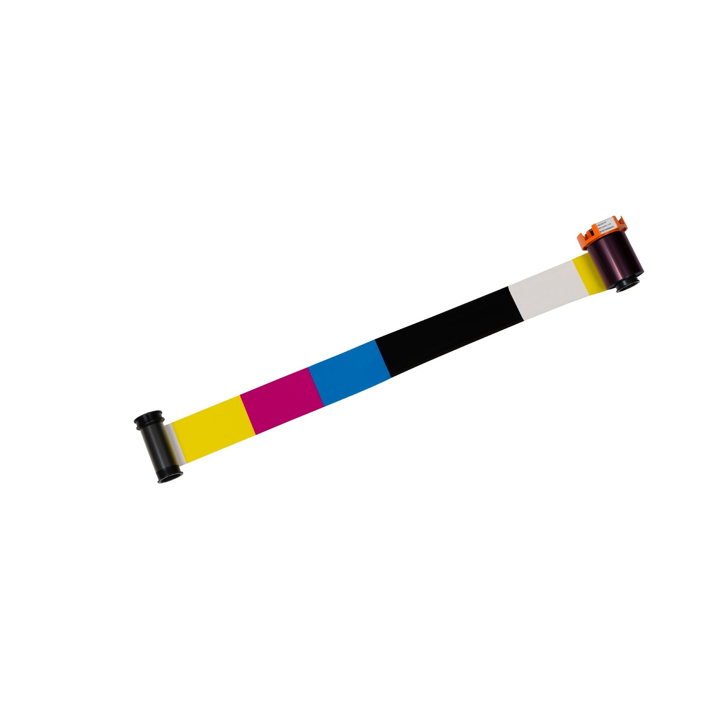 Evolis RT6F105NAAA YMCKKI retransfer color ribbon for the Agilia and Agilia CLM, ribbon unrolled. Sold by Specialist ID.