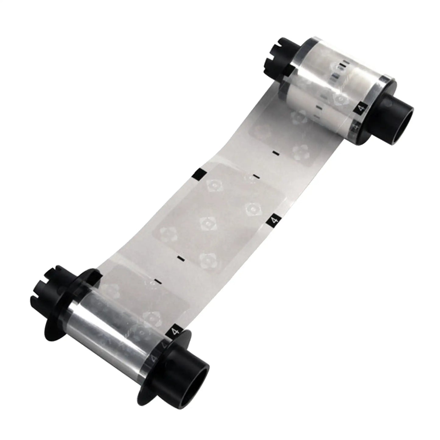 A NiSCA NiscaSecureIDPRC201 Holographic 1 mil Patch Laminate - 255 Prints, Compatible with PR-C201 Laminating ID Card Printer, typically used in thermal printing or the NiSCA PR-C201 ID card printer.