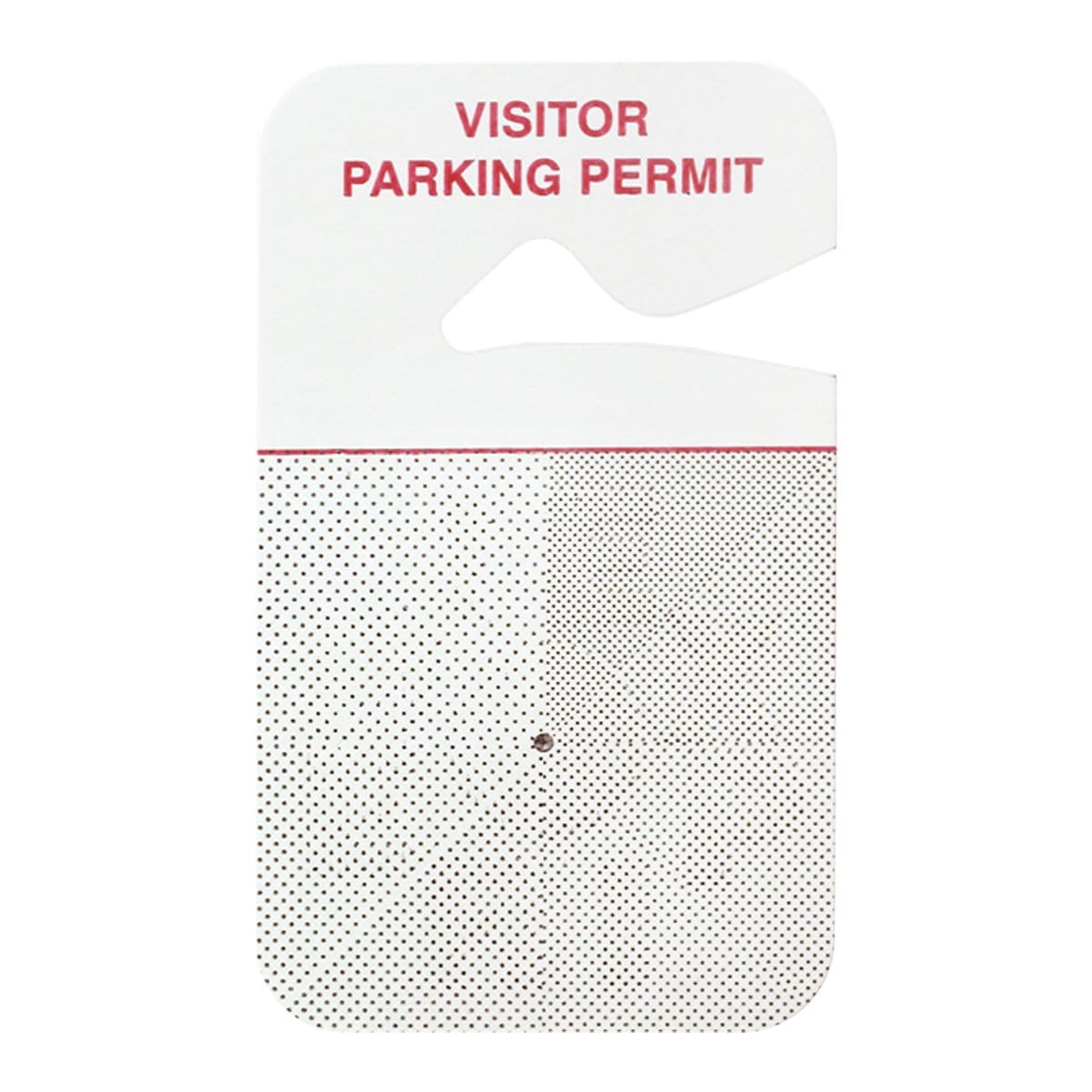 Temporary Expiring Hangtag VISITOR PARKING PERMIT 05139