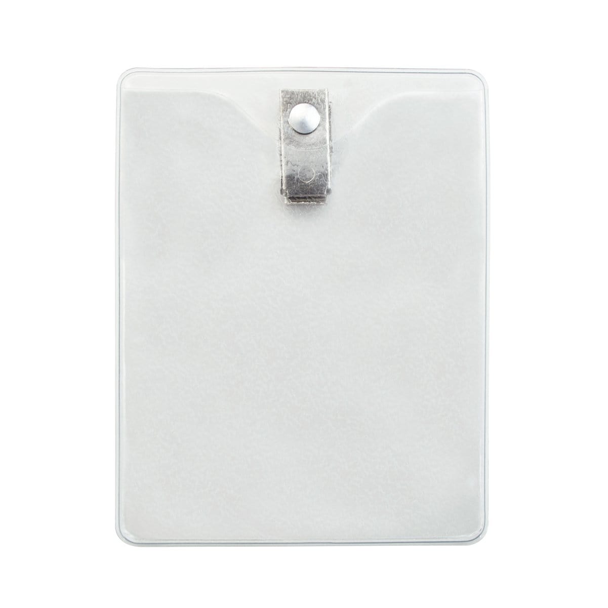 Clear Vinyl Vertical Badge Holder W/ 2-Hole Clip 1810-1400 1810-1400