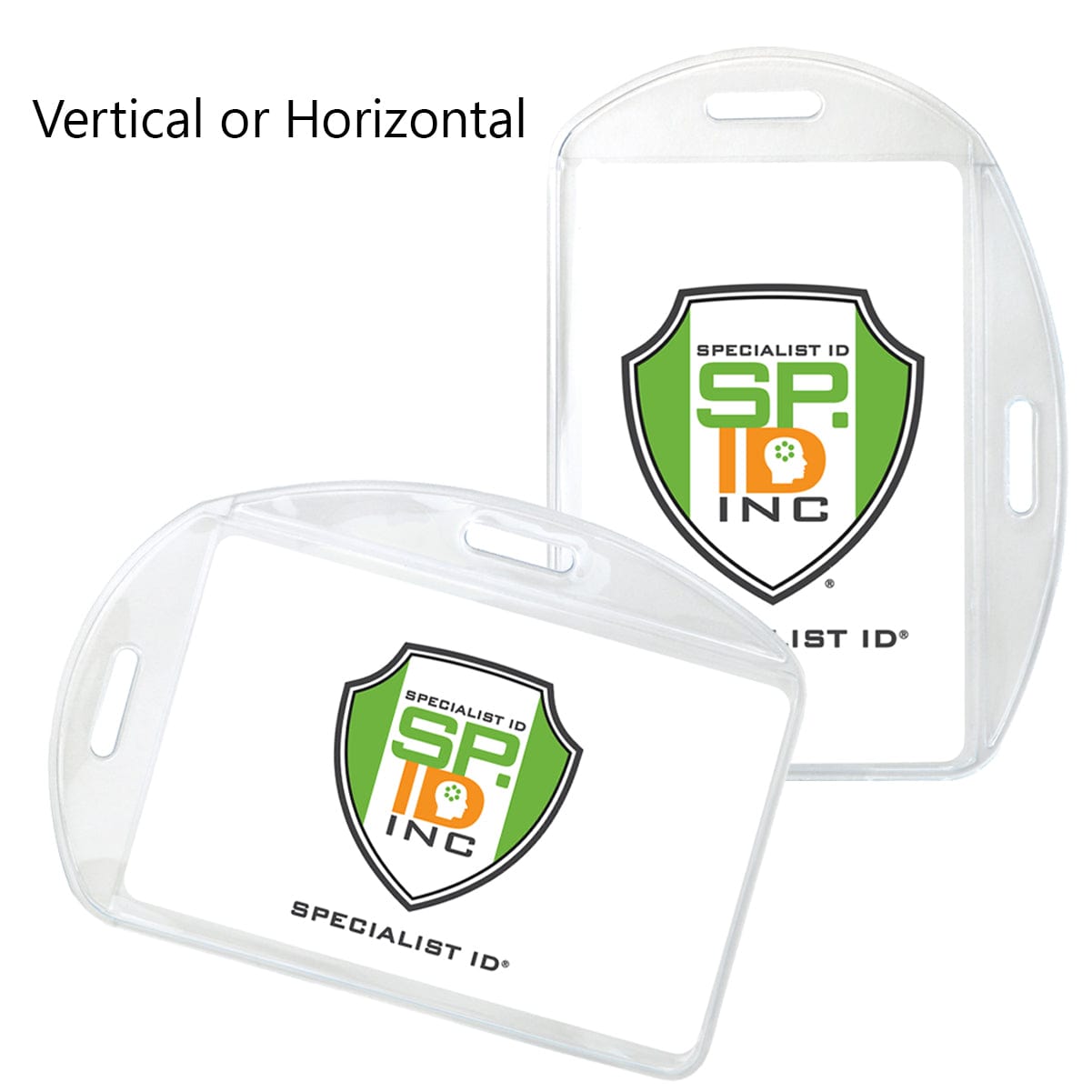 Wholesale Clear soft PVC card holder id name tags badge holder vertical or  horizontal From m.