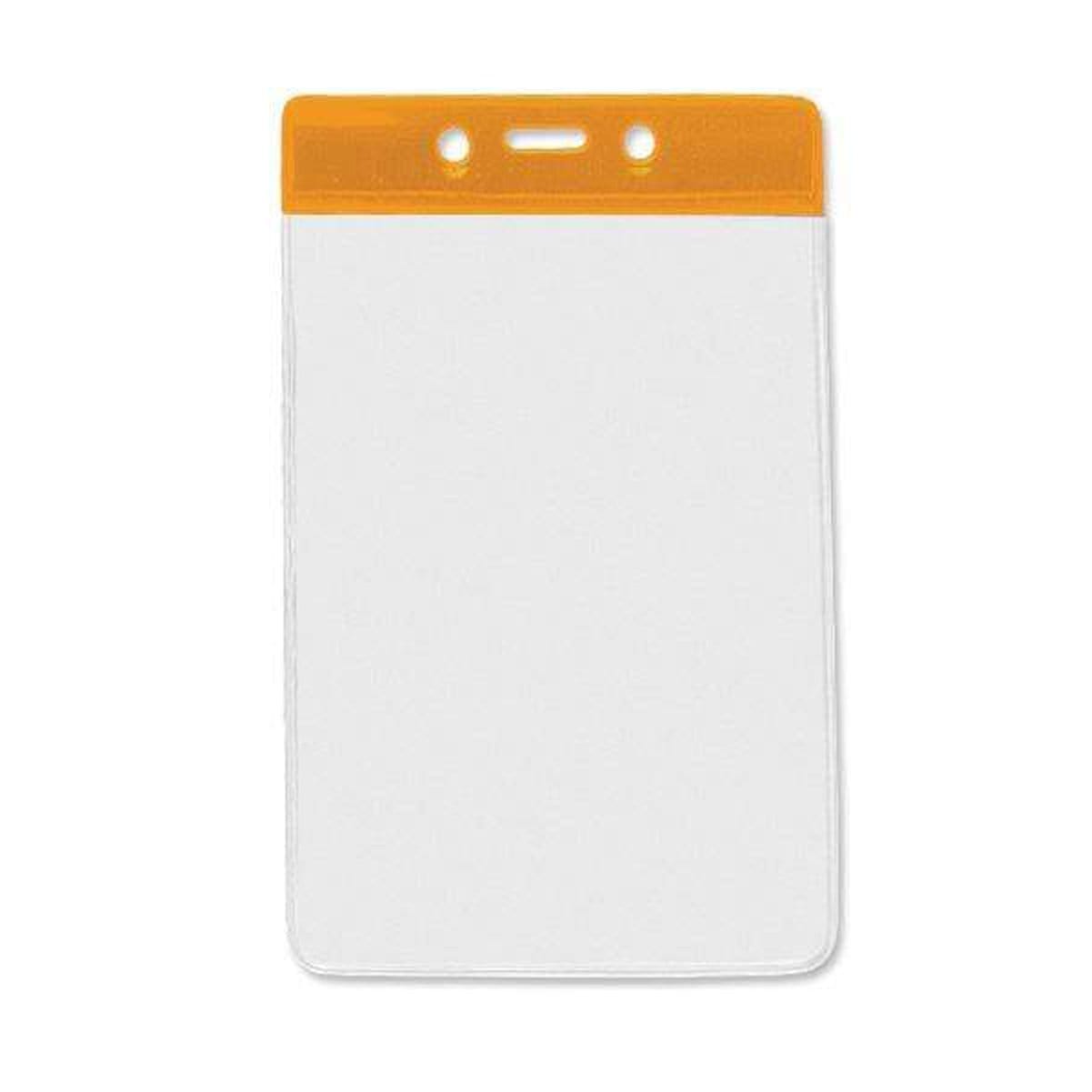 Orange Color Bar Vertical Vinyl ID Badge Holder (1820-105X) 1820-1055