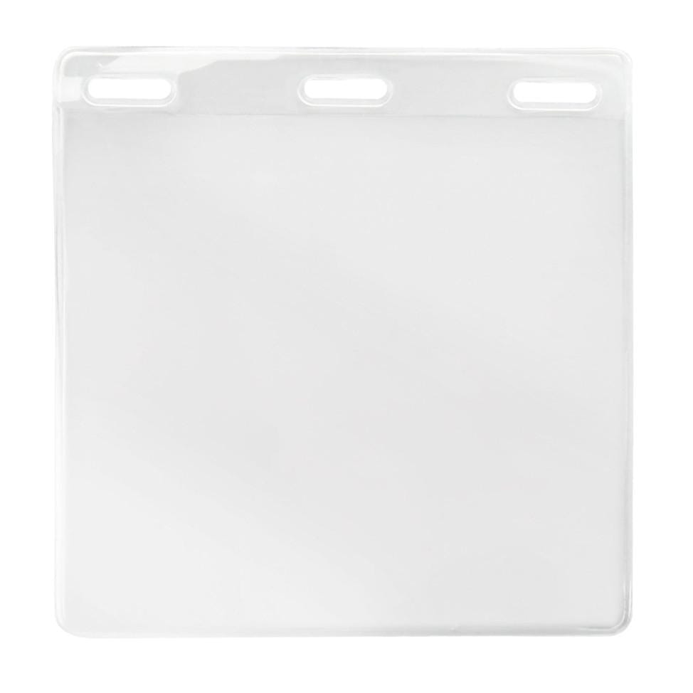 Clear 4 x 4 Vaccination Card Holders - For Oversized or Laminated Immunization Card Holders -  Large Vinyl Event Badge Holder (1840-1612) 1840-1612