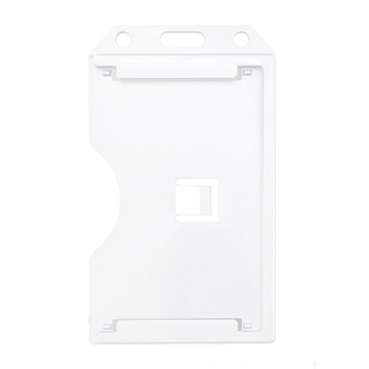 A 2 Sided Rigid Vertical MultiCard Badge Holder - Hard Plastic Multiple ID Card Holder (1840-308X).