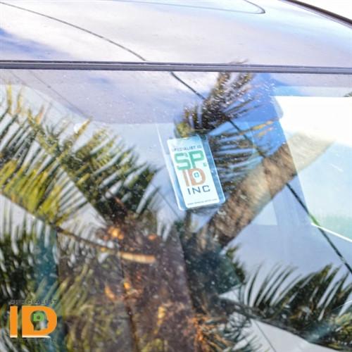 Clear Rigid Vinyl Vertical Vehicle Parking Pass Hang Tag Holder (1840-3600) 1840-3600