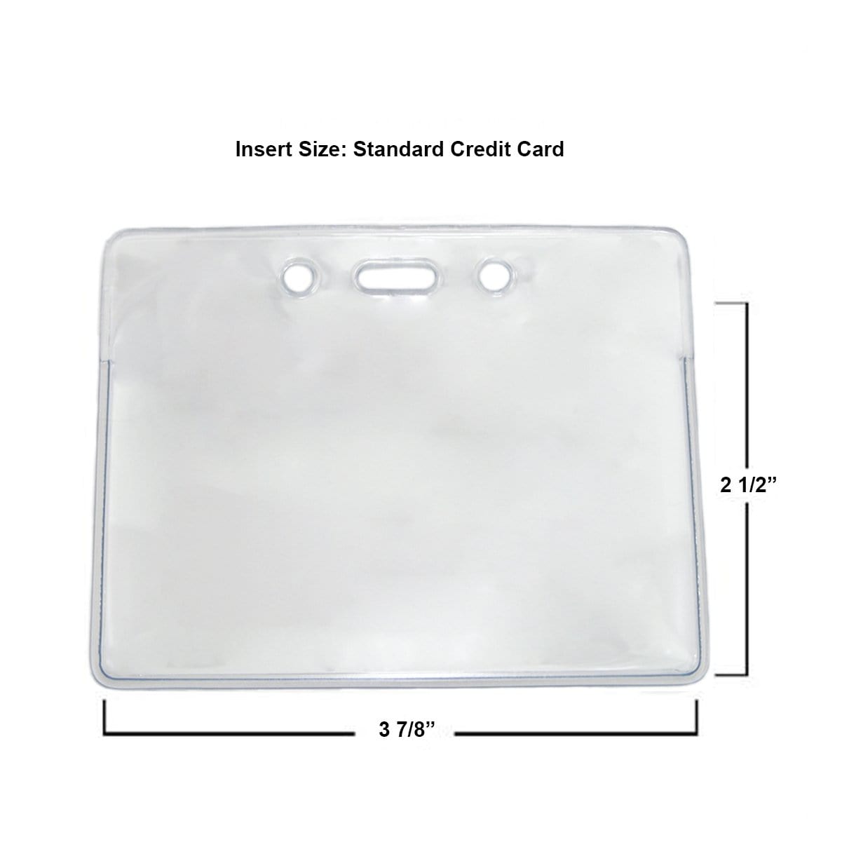 Clear Flexible Vinyl Horizontal Proximity Card Holder (P/N 1840-5000) 1840-5000