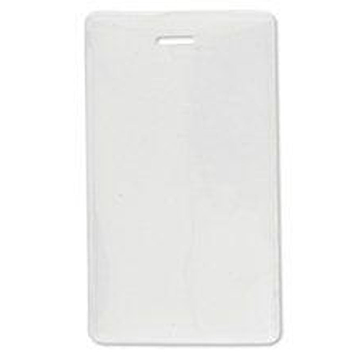 Frosted-Back Flexible Vinyl Vertical Proximity Card Holder 1840-5055 with a single slot at the top.
