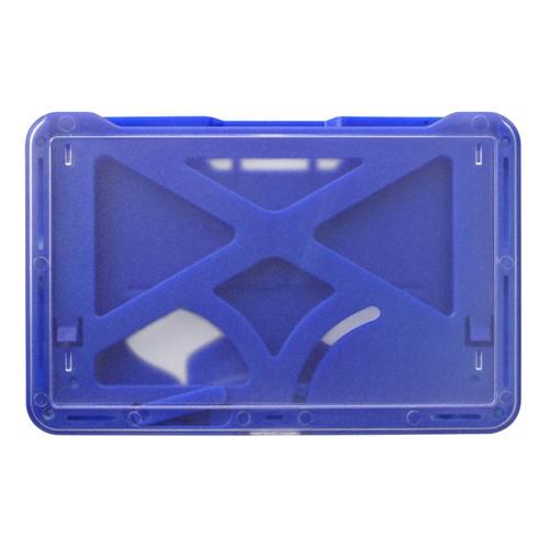 Metallic Blue 3 Card Horizontal ID Badge Holder B-Holder 1840-6672