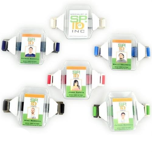 Vertical Armband ID Badge Holders with Elastic Strap (1840-7010)