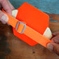 Reflective Bright Orange Arm Badge Holder with Glow-in-the-Dark Tabs and Included Armband