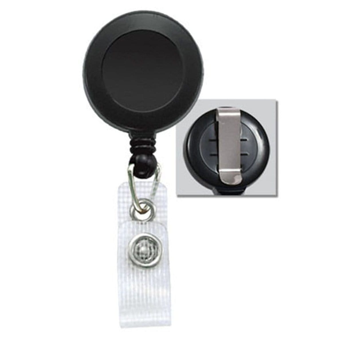 Black Badge Reel With Reinforced Vinyl Strap and Belt Clip (P/N 2120-3001)  and more Solid Color Reels W/ Reinforced Vinyl Strap at