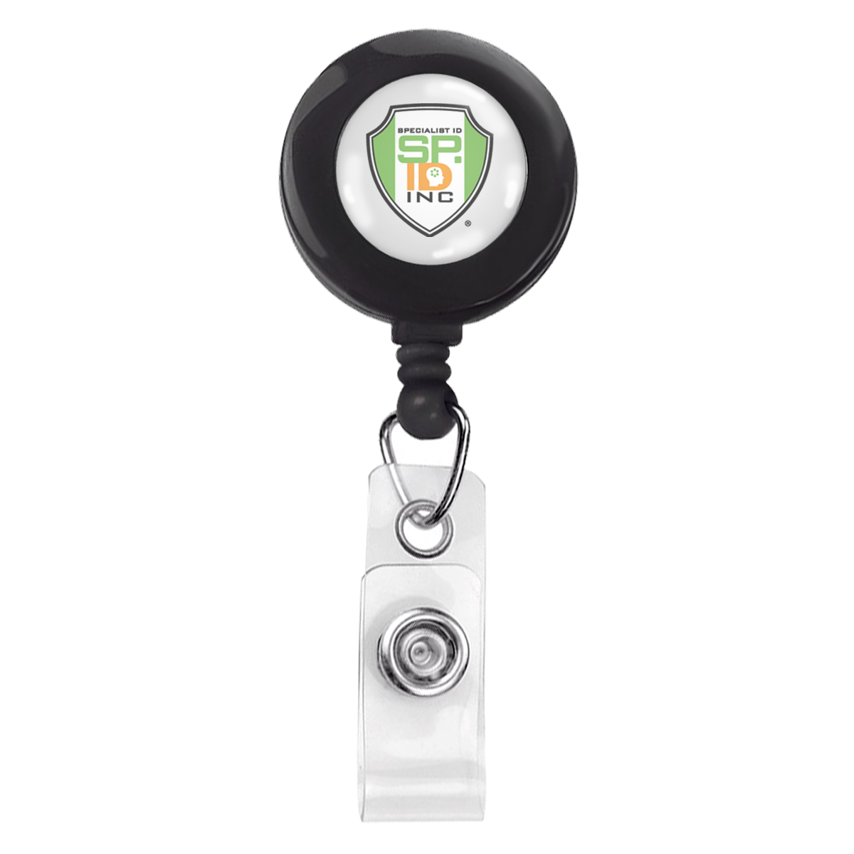 customizable badge reels - standard retractable custom badge reels for business branding 2120-3031 black