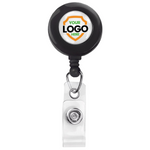 customizable badge reels - standard retractable custom badge reels for business branding 2120-3031 black