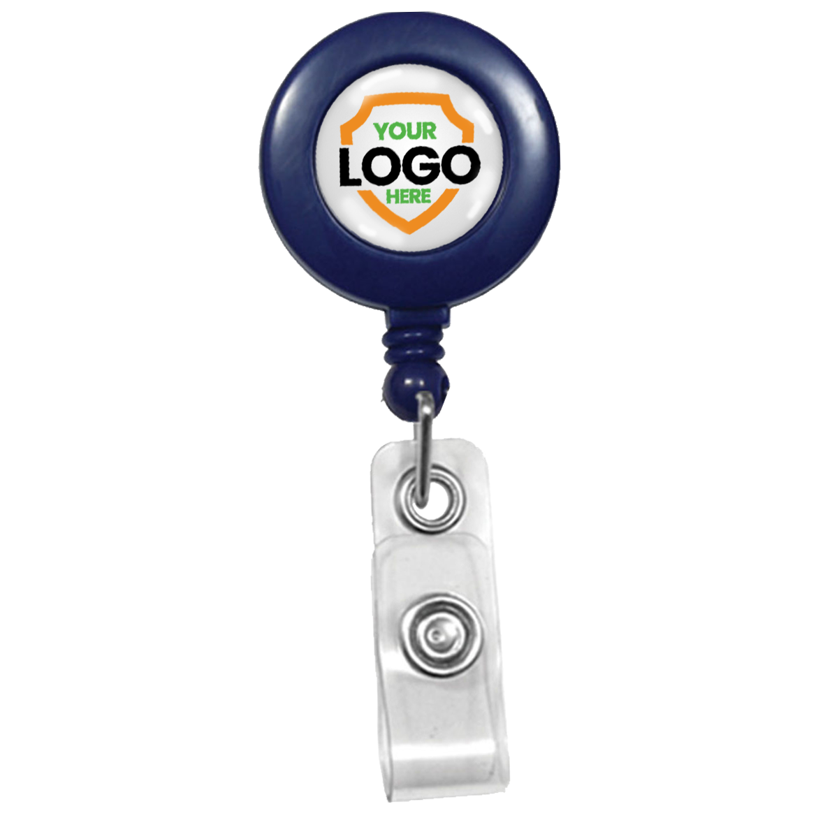 customizable badge reels - standard retractable custom badge reels for business branding 2120-3032 Blue