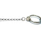 Close-up of a chain link key holder with an attached circular metal ring, depicting a Heavy Duty Badge Reel with Chain & Belt Clip - Strong All Metal Retractable Keychain for Keys and Badges (2120-3325).