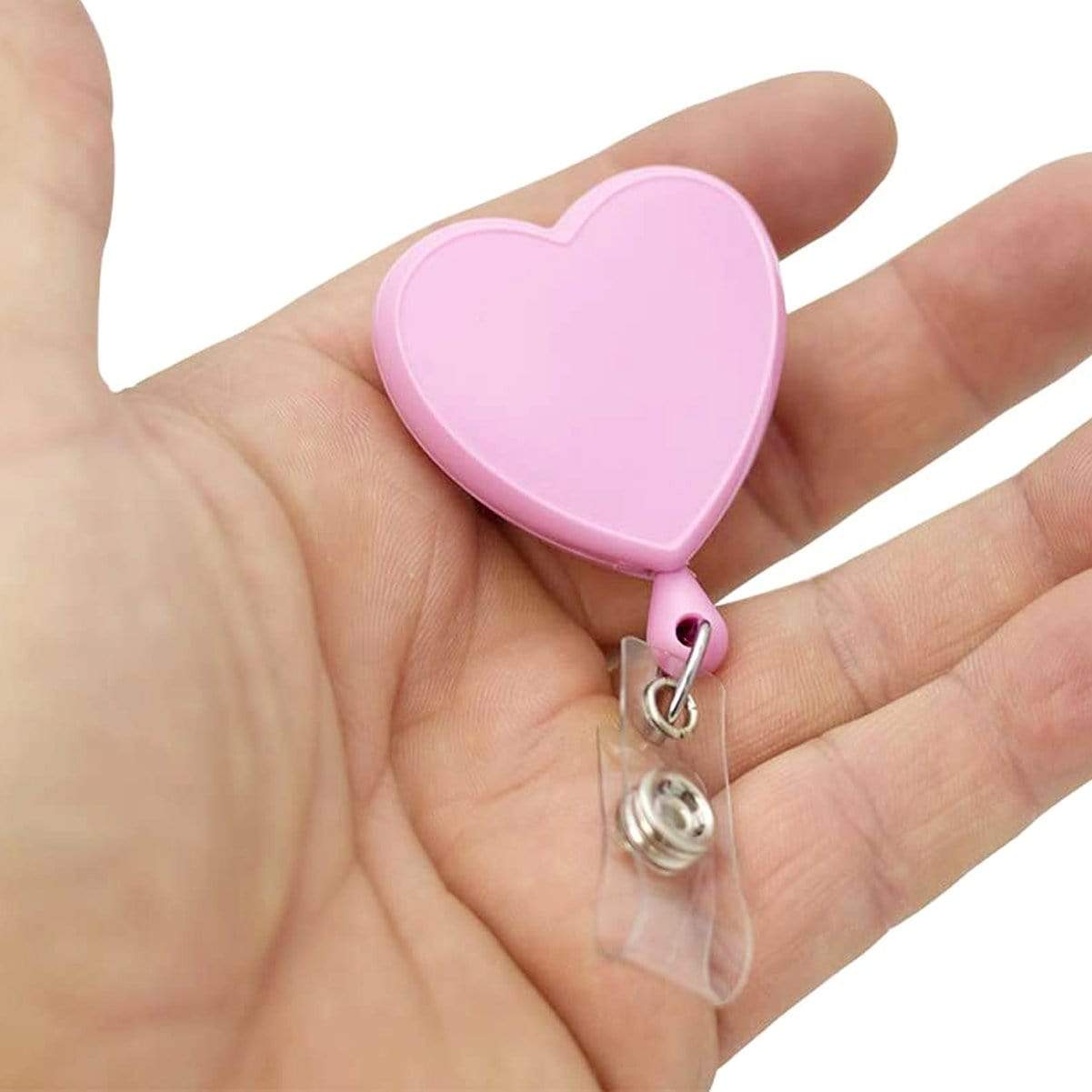 Heart Shaped Badge Reel With Rotating Spring Clip (P/N 2120-761X)