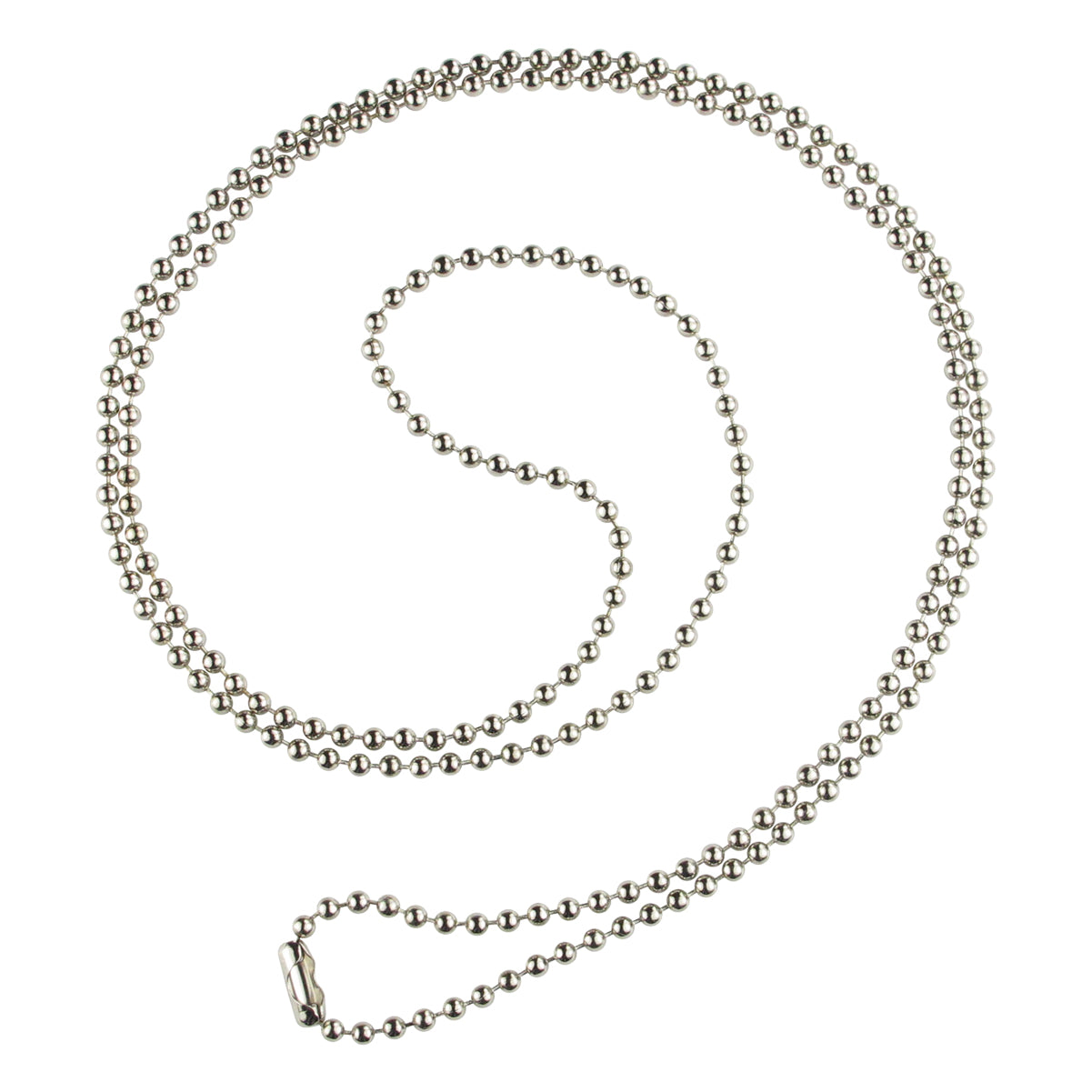 Nickel-Plated Steel Beaded Neck Chain, Length 30" (762mm) (P/N 2125-1500)