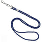 A Silver Metallic Round Non-Breakaway Lanyard With Swivel Hook - Economy Lanyards with Pizazz!  2135-302X, designed for attaching to a collar or harness.