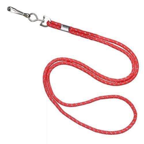 Red Silver Metallic Round Non-Breakaway Lanyard With Swivel Hook 2135-302X 2135-3026