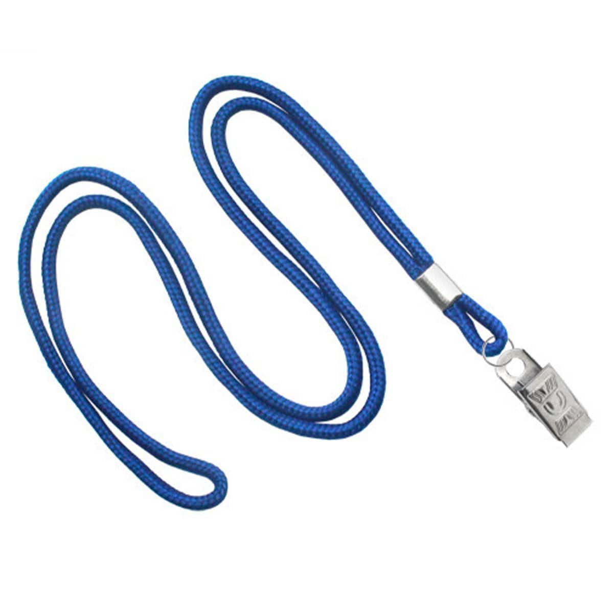 Royal Blue Round Non Breakaway Lanyard With Bulldog Clip (P/N 2135-325X) 2135-3252