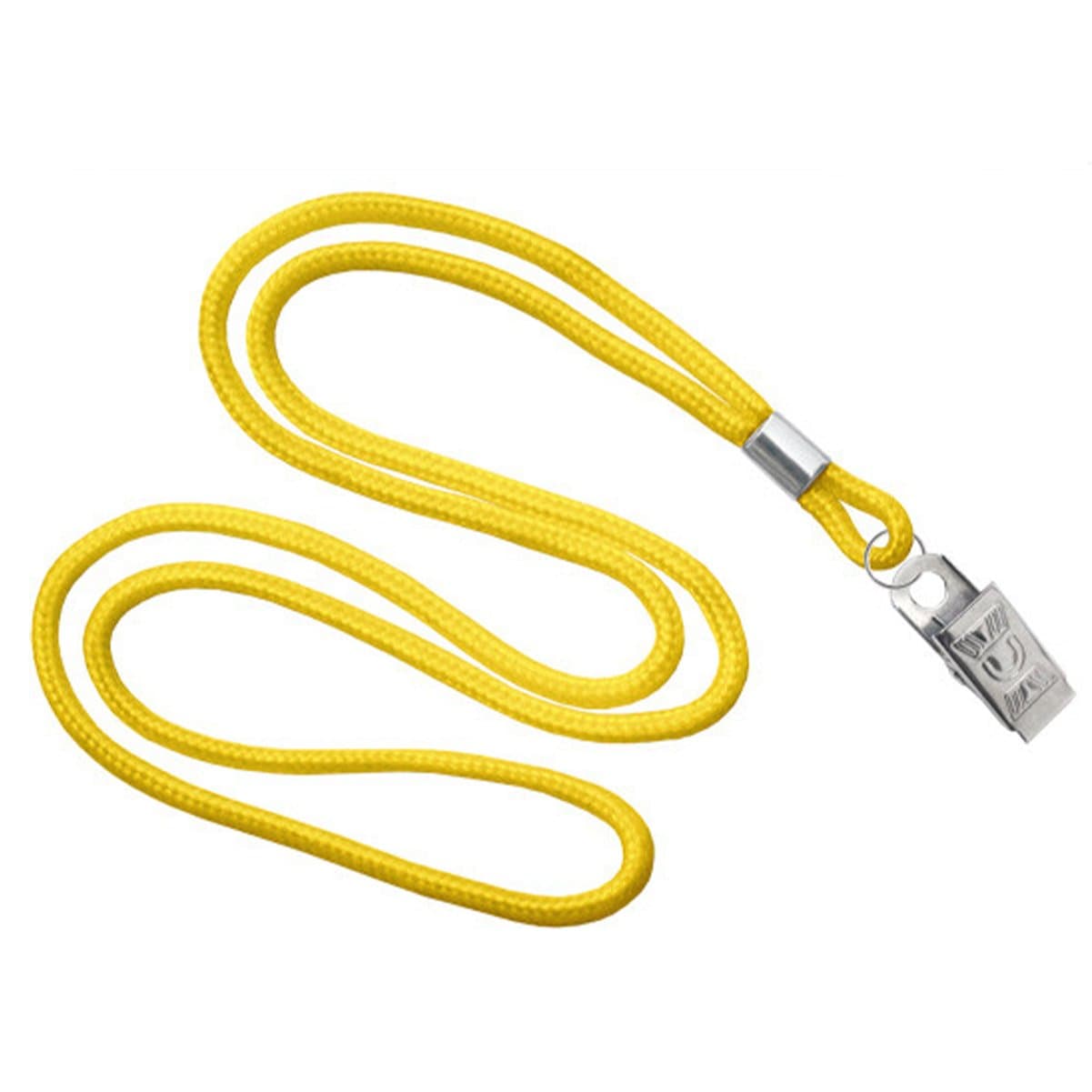 Yellow Round Non Breakaway Lanyard With Bulldog Clip (P/N 2135-325X) 2135-3259