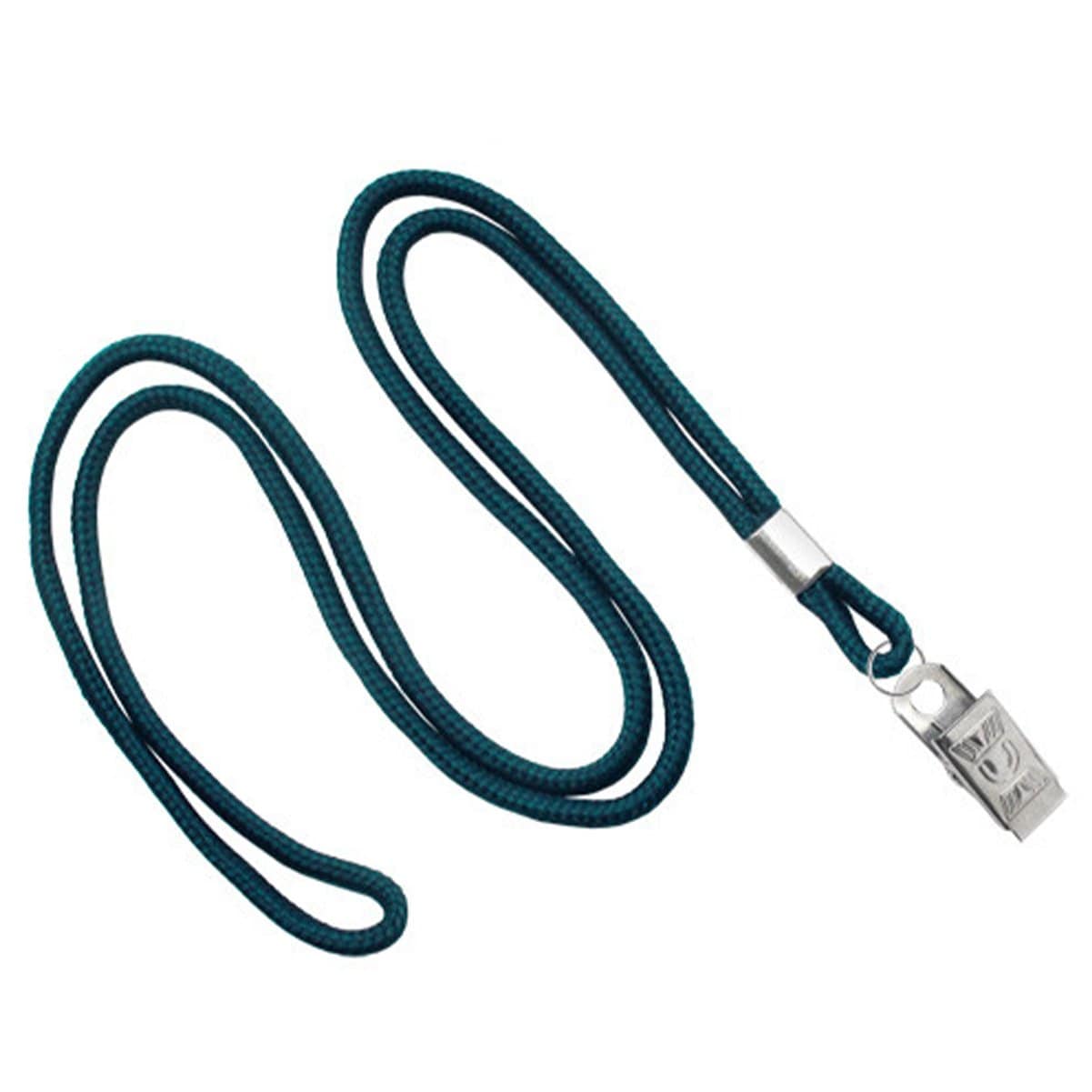 Teal Round Non Breakaway Lanyard With Bulldog Clip (P/N 2135-325X) 2135-3266