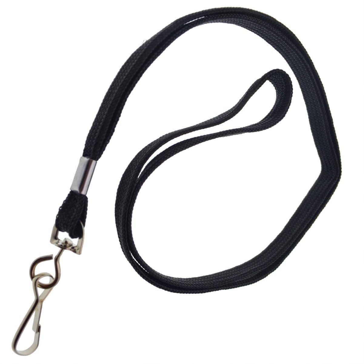 Flat Braid Woven Non-Breakaway Lanyard With a Steel Swivel Hook (P/N 2135-350X)