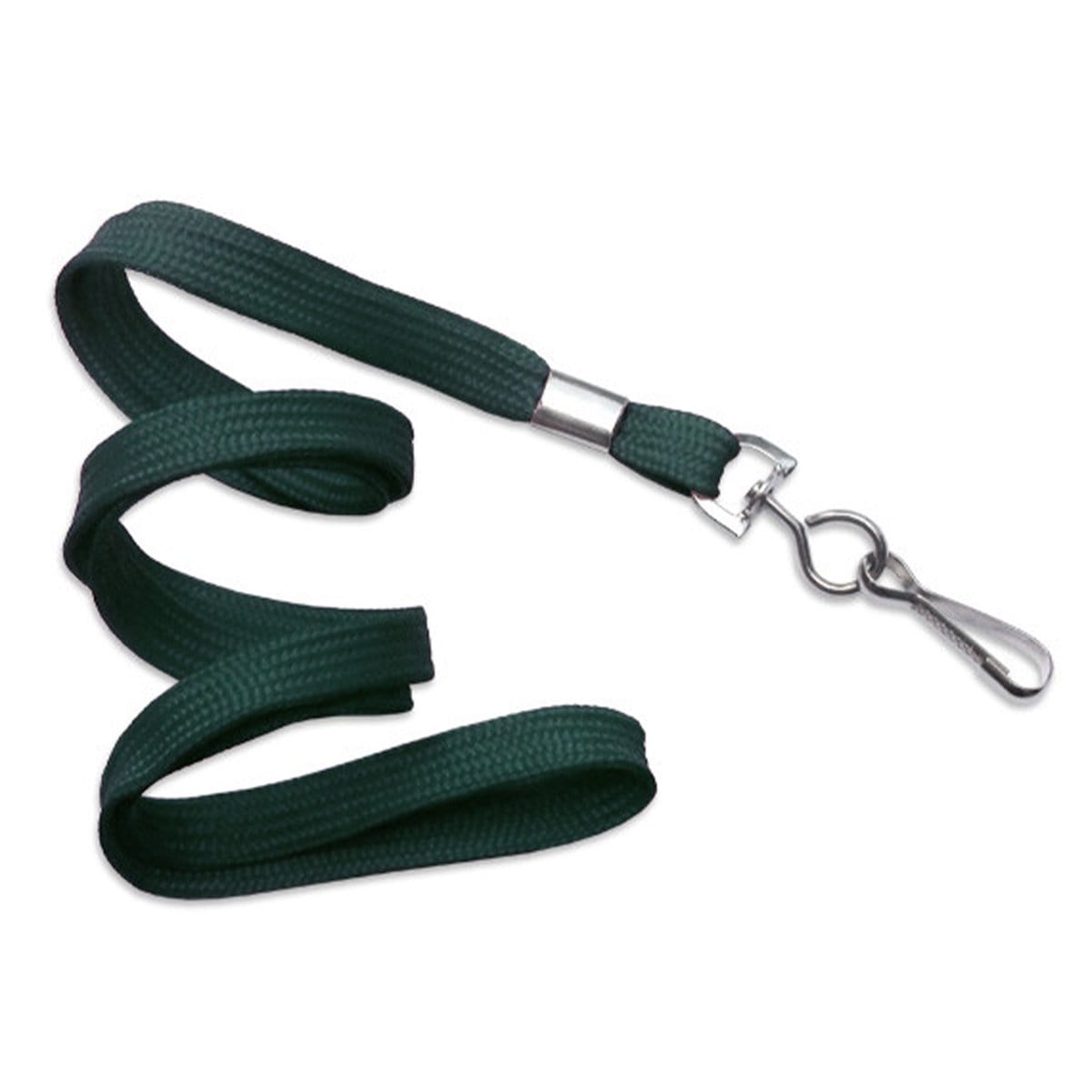 Teal Flat Braid Woven Non-Breakaway Lanyard With a Steel Swivel Hook (P/N 2135-350X) 2135-3516