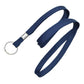 Navy Blue Flat Braid Woven Lanyard With Nickel-Plated Steel Split Ring 2135-365X 2135-3653