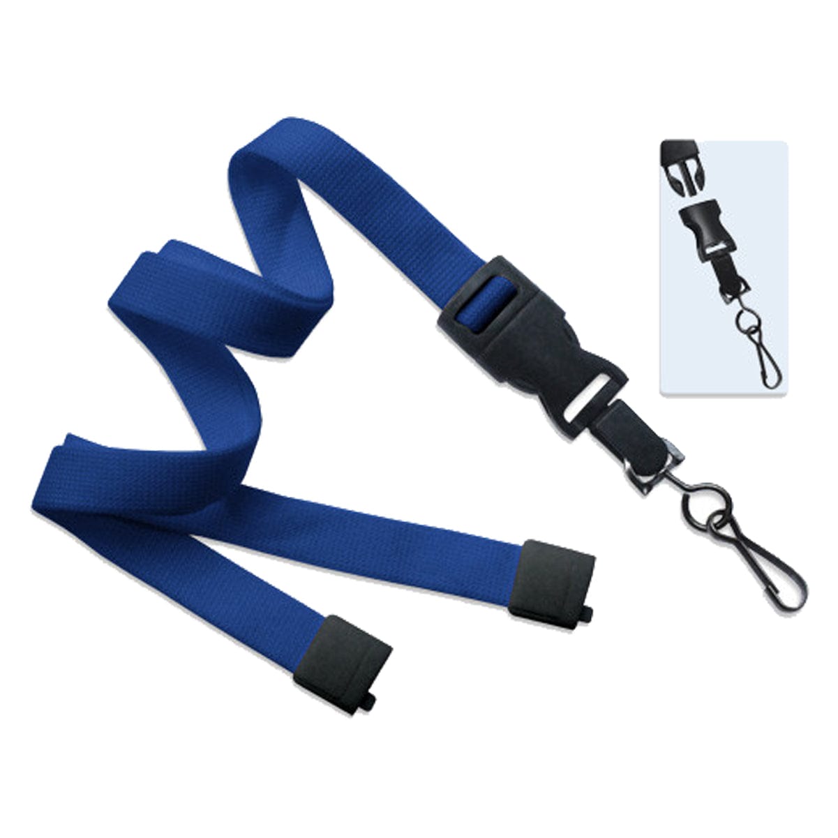 Royal Blue Breakaway Lanyard with Quick Release Detachable Swivel Hook (2135-464X) 2135-4646