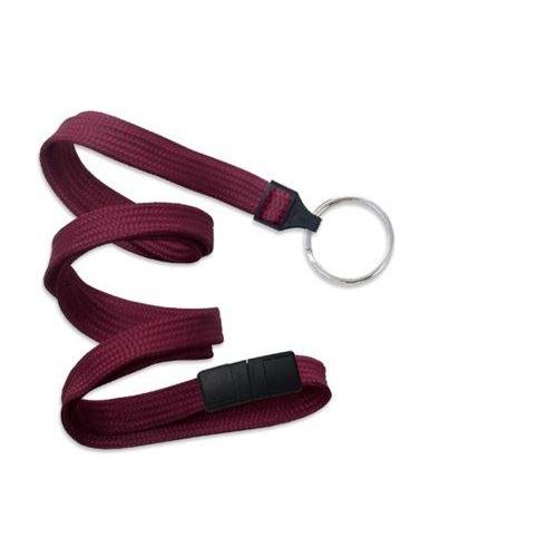 Maroon Flat Breakaway Lanyard With Key Chain Split Ring  2137-365X 2137-3667