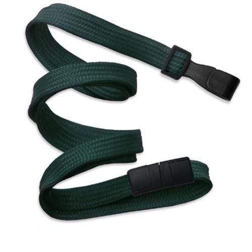 Forest Green MRI Safe Lanyard with Breakaway Clasp & "No Twist" Plastic Hook (2137-474X) 2137-4750