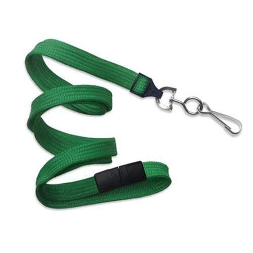 Green Premium Breakaway Lanyard with Metal Swivel Hook (2137-5001, 50XX) 2137-5004