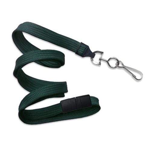 Forest Green Premium Breakaway Lanyard with Metal Swivel Hook (2137-5001, 50XX) 2137-5014