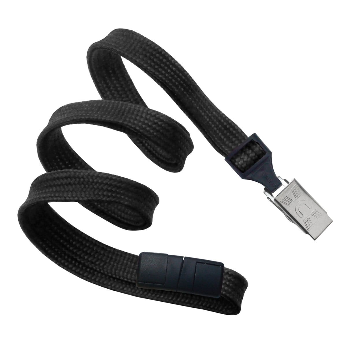 Black Breakaway Lanyard with Bulldog Clip (P/N 2137-600X) 2137-6001