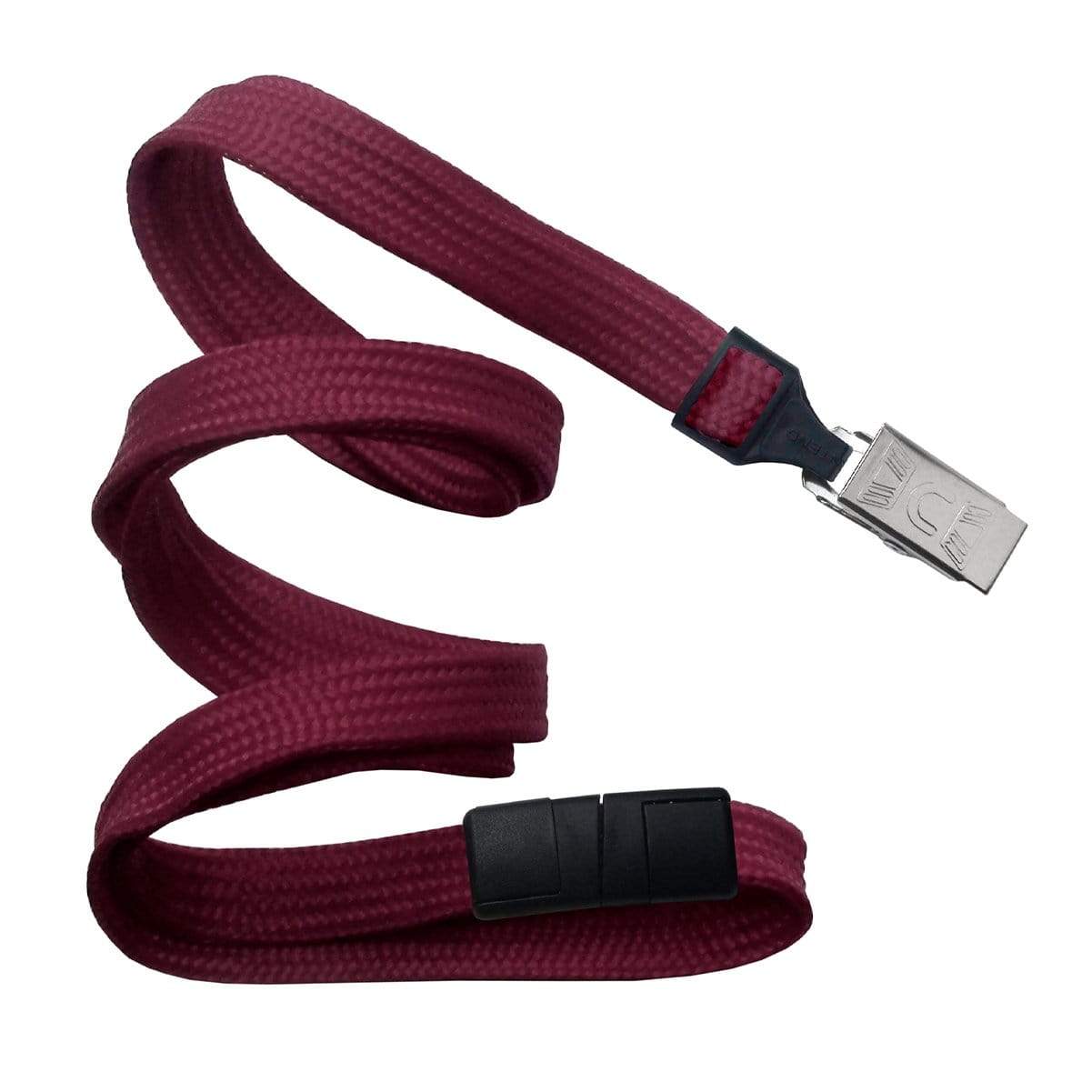 Maroon Breakaway Lanyard with Bulldog Clip (P/N 2137-600X) 2137-6035