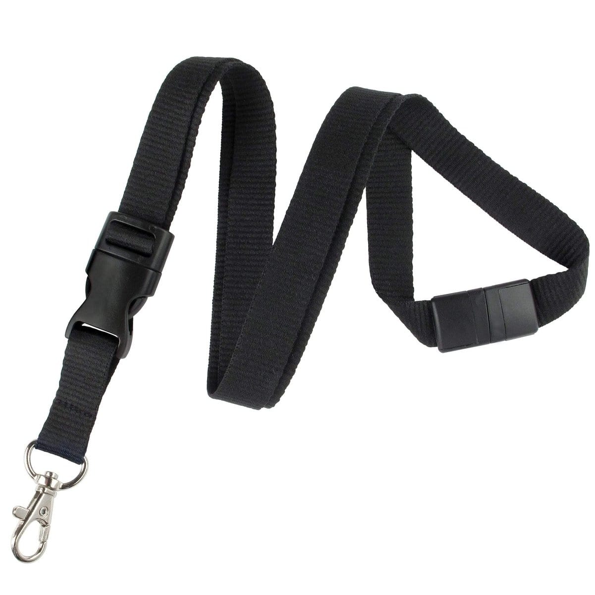 A Premium Wide Breakaway Lanyard with Detachable Lobster Claw Clasp - Great for Keys or Badges (2138-362X), featuring a plastic buckle and metal clip for added durability.