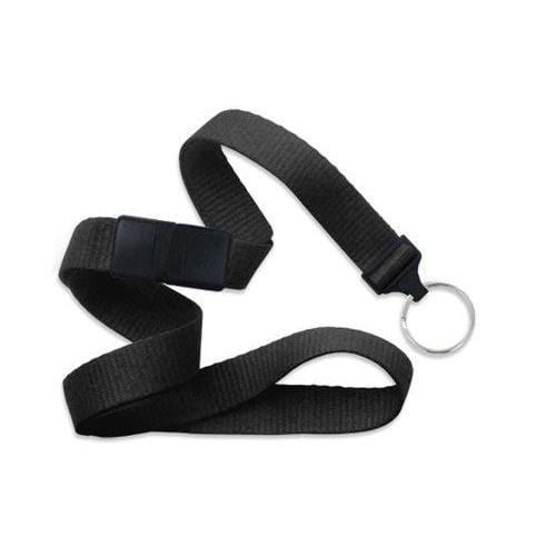 Black Wide Breakaway Lanyard with Key Ring 2138-365X 2138-3651