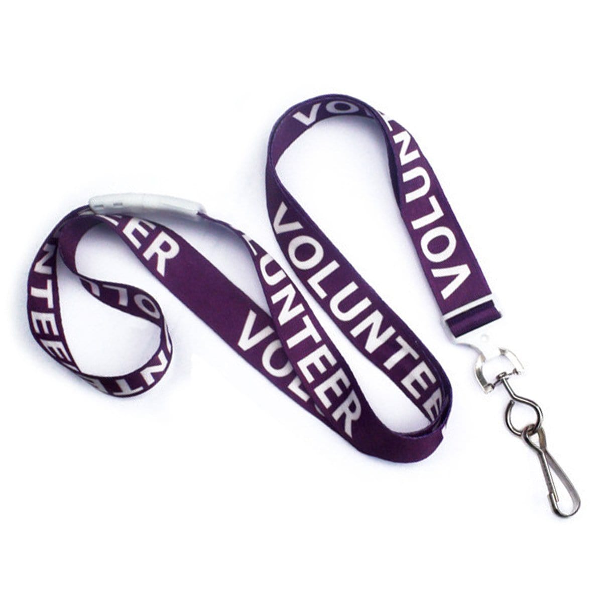 Purple "Volunteer" Breakaway Lanyard W/ Swivel Hook 2138-5230 2138-5230