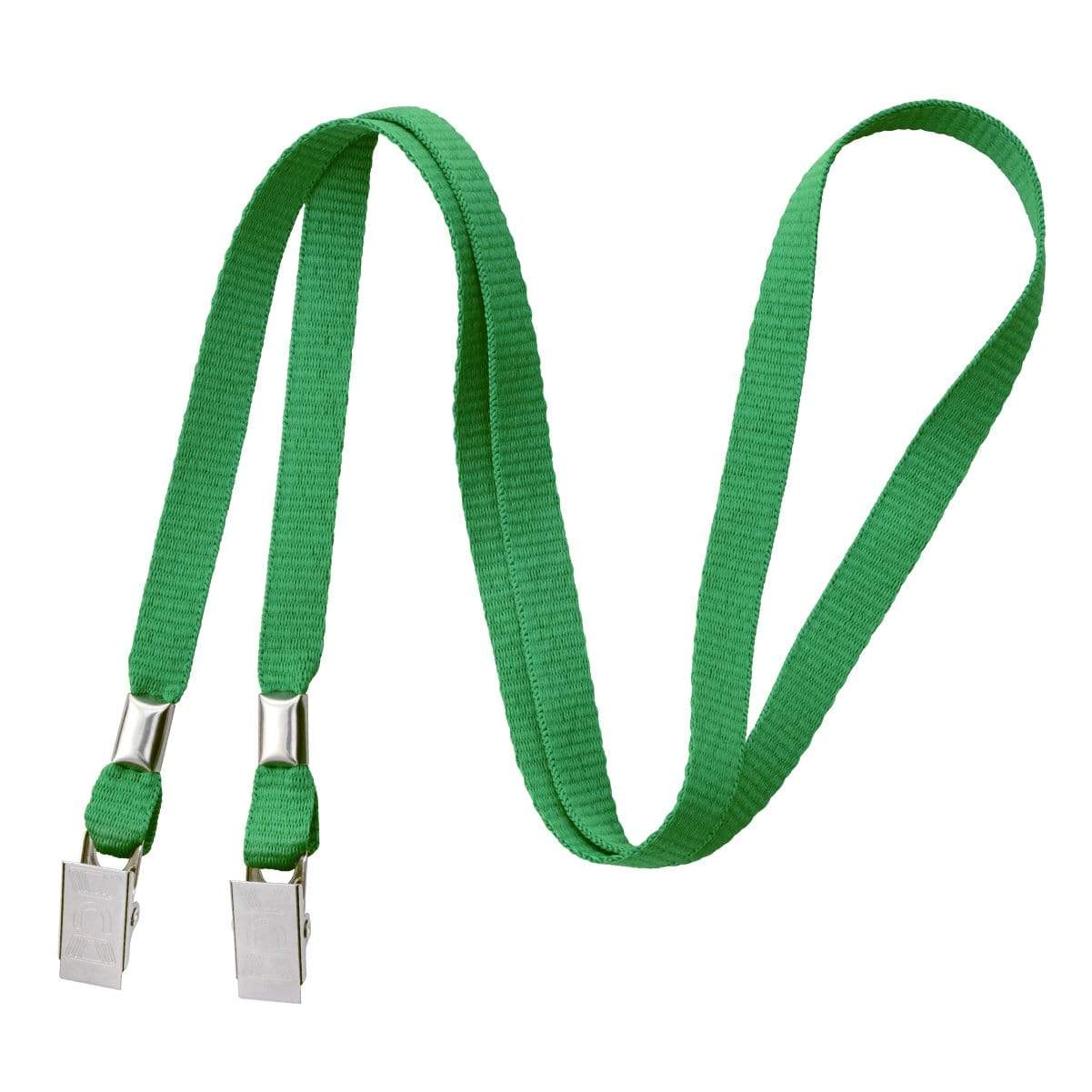 Green Face Mask Lanyard - Lightweight Facemask Neck Hanger & Ear Saver with 2 Bulldog Clips -  Soft Material (2140-530X) 2140-5304