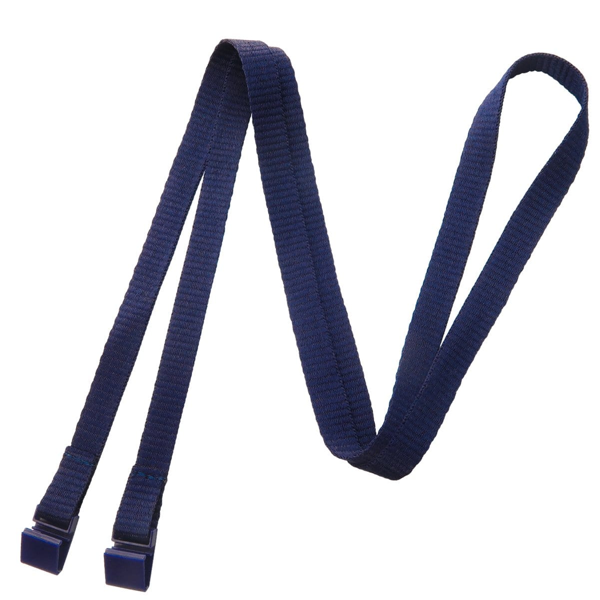 Navy Blue MRI Safe Mask Lanyard with 2 Slim Plastic Clips - Open Ended Badge & Facemask Holder (2140-540X) 2140-5403