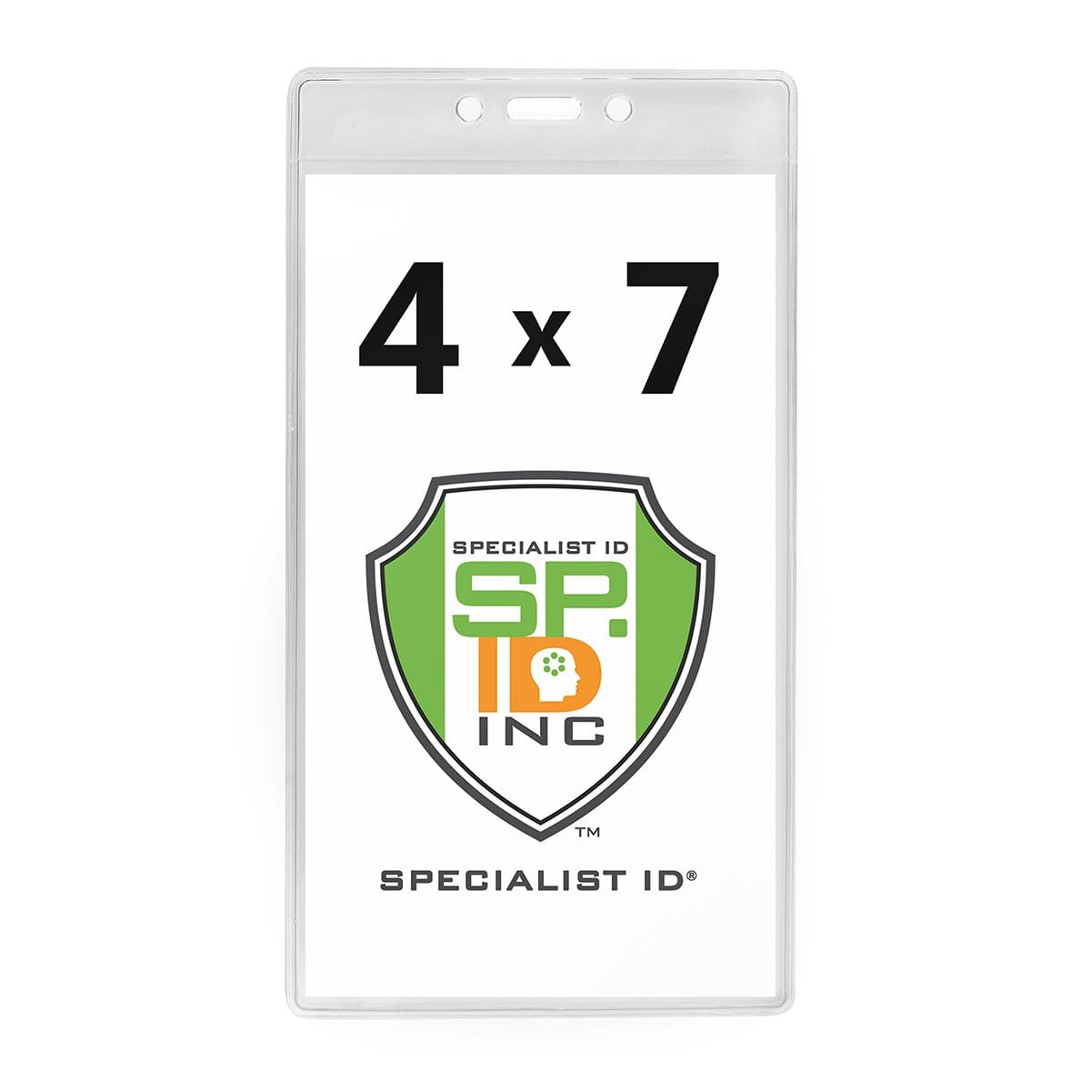 4 X 7 Clear Vertical Large Event Badge Holder (306-4258) 306-4258