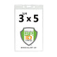 3 1/4" X 5" Clear Premium Vinyl Vertical Extra Large ID Badge Holder (P/N 506-35625) 506-35625
