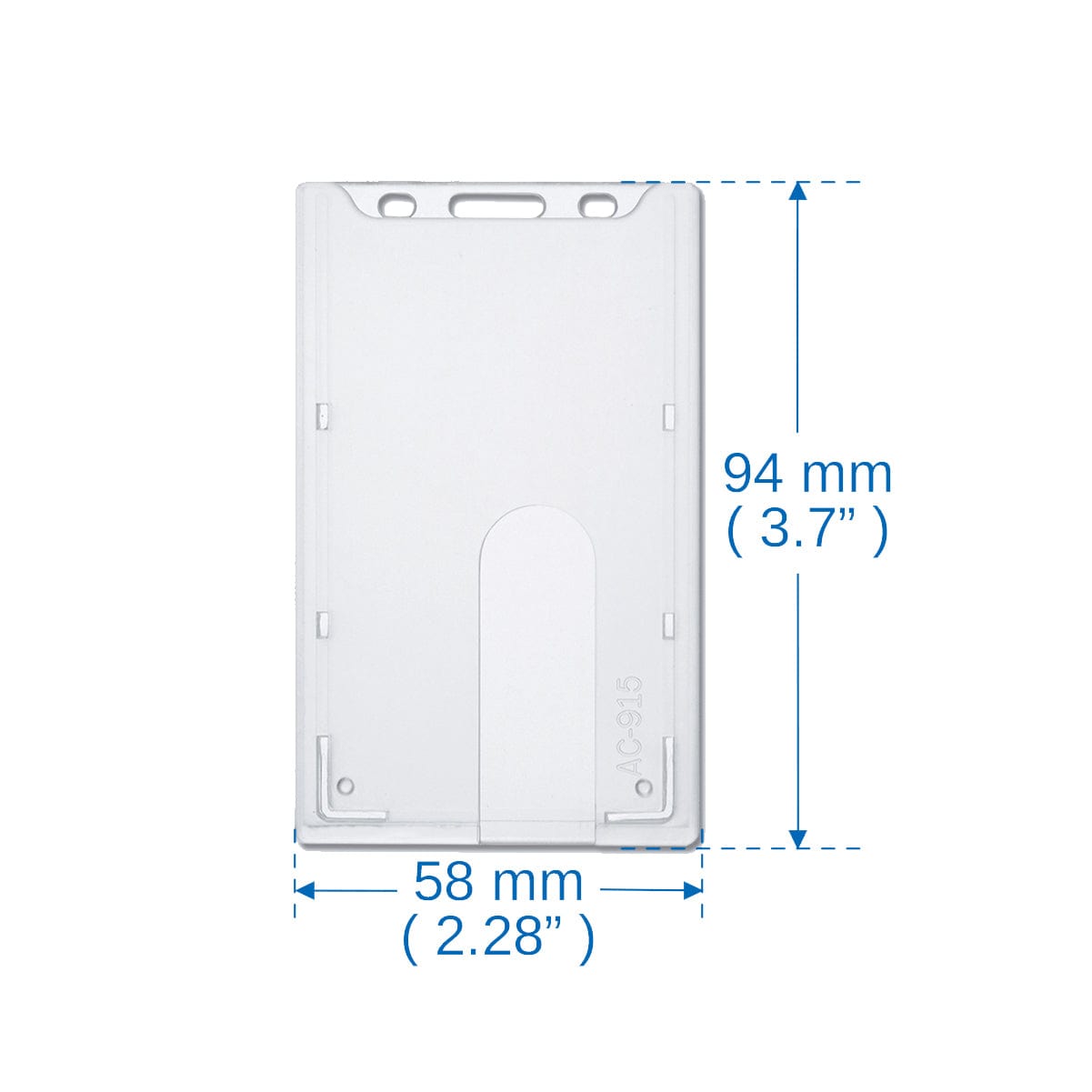 Top Load Rigid Clear Vertical Badge Holder (AC-915) AC-915