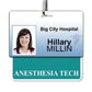 Teal "ANESTHESIA TECH" Horizontal Badge Buddy with Teal border BB-ANESTHESIATECH-TEAL-H